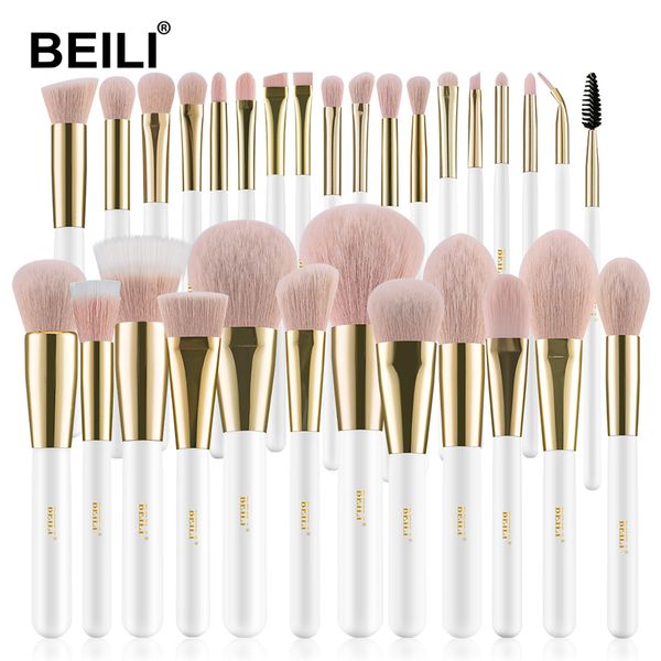 beili white gold makeup brushes professional foundation eyeshadow powder pink synthetic make up brush set 220722
beili white gold makeup brushes professional foundation eyeshadow powder pink synthetic make up brush set 220722