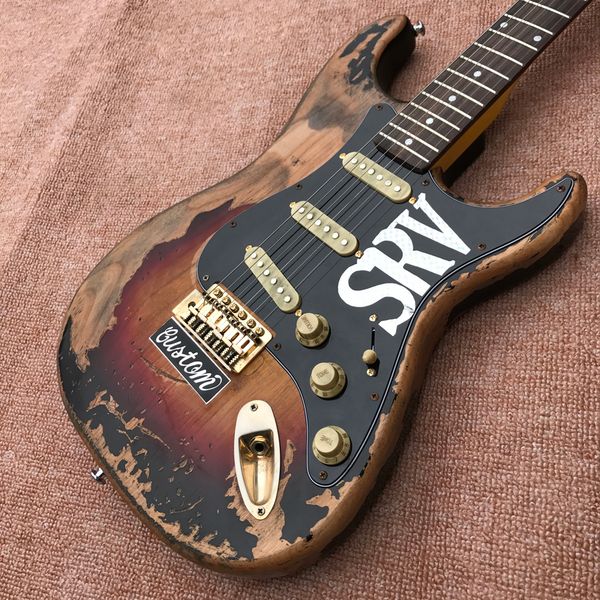 relic-electric guitar, srv style,alder body with maple neck,custom electric guitar
relic-electric guitar, srv style,alder body with maple neck,custom electric guitar