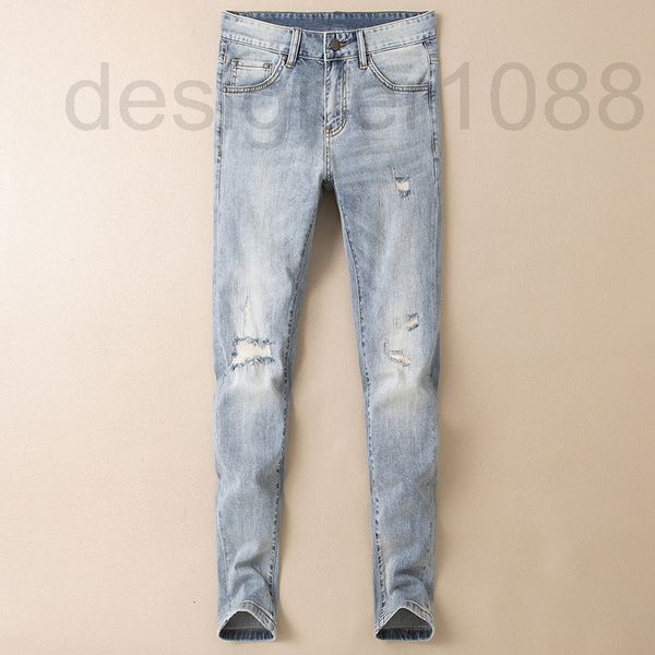 men's jeans designer 2022 spring and summer thin men's stretch hole jeans korean youth slim fit leggings trendy men 229m, Blue
men's jeans designer 2022 spring and summer thin men's stretch hole jeans korean youth slim fit leggings trendy men 229m, Blue