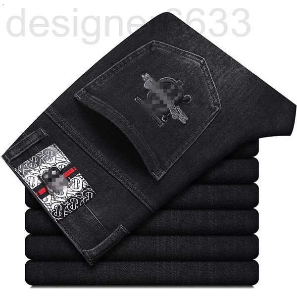 men's jeans designer autumn cotton korean version thick style small foot slim fit international brand elastic long pants 4fl7, Blue
men's jeans designer autumn cotton korean version thick style small foot slim fit international brand elastic long pants 4fl7, Blue