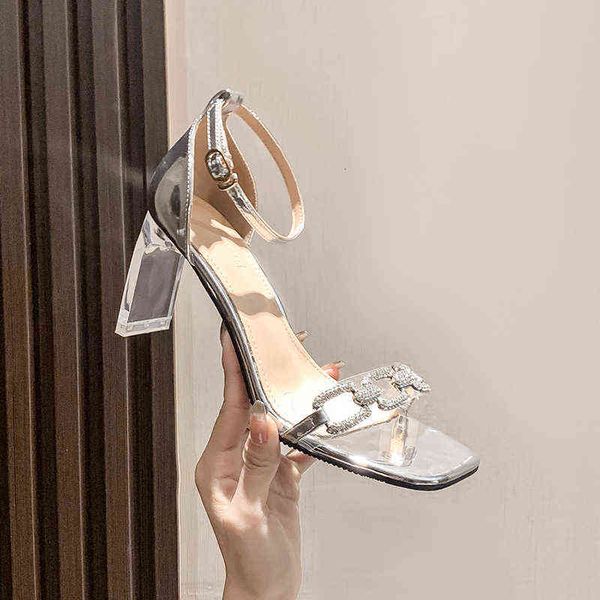korean version net red summer one line sandals female thick heel square head fairy style wearing fashionable sier high heels, Black
korean version net red summer one line sandals female thick heel square head fairy style wearing fashionable sier high heels, Black