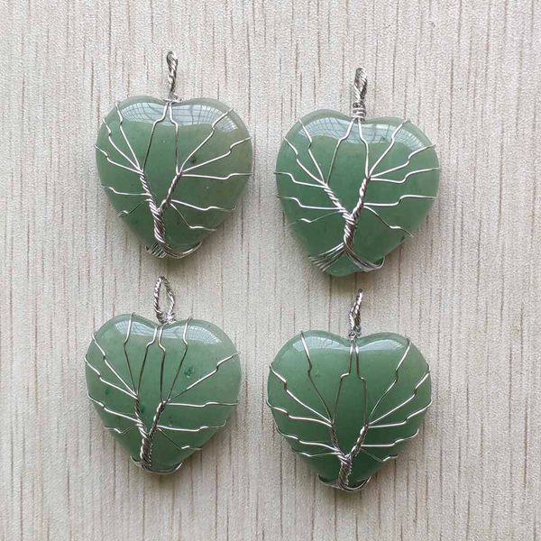natural green aventurine stone charms tree of life silver wire wrapped love heart pendants for necklace jewelry marking wholesale, Bronze;silver
natural green aventurine stone charms tree of life silver wire wrapped love heart pendants for necklace jewelry marking wholesale, Bronze;silver