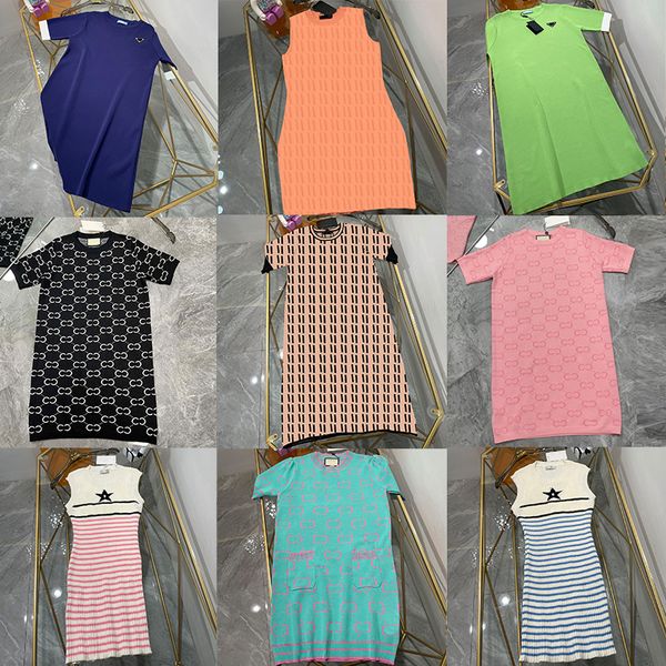 ladies slim knit dresses collection full letter designer knitted dress summer shirt vest skirts, Black;gray
ladies slim knit dresses collection full letter designer knitted dress summer shirt vest skirts, Black;gray