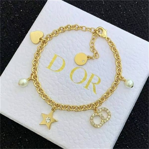 2022 fashion 20% off designer jewelry d high-end version letter pearl women's diamond necklace love star bracelet, Black
2022 fashion 20% off designer jewelry d high-end version letter pearl women's diamond necklace love star bracelet, Black