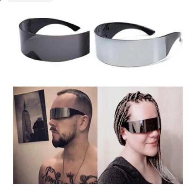 new funny futuristic wrap around monob costume sunglasses for women woman mask novelty glasses halloween party party supplies decoration, White;black
new funny futuristic wrap around monob costume sunglasses for women woman mask novelty glasses halloween party party supplies decoration, White;black