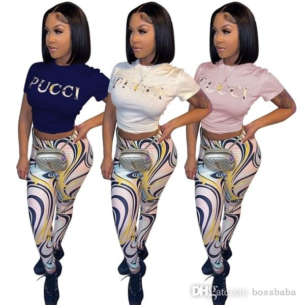 women summer tracksuits casual two piece sets letter printed trousers daily outfits t shirt pants set, White
women summer tracksuits casual two piece sets letter printed trousers daily outfits t shirt pants set, White
