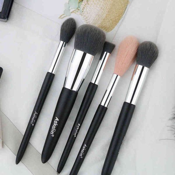 makeup tool makeup brush black synthetic hair nanofiber concealer 1 piece 220423