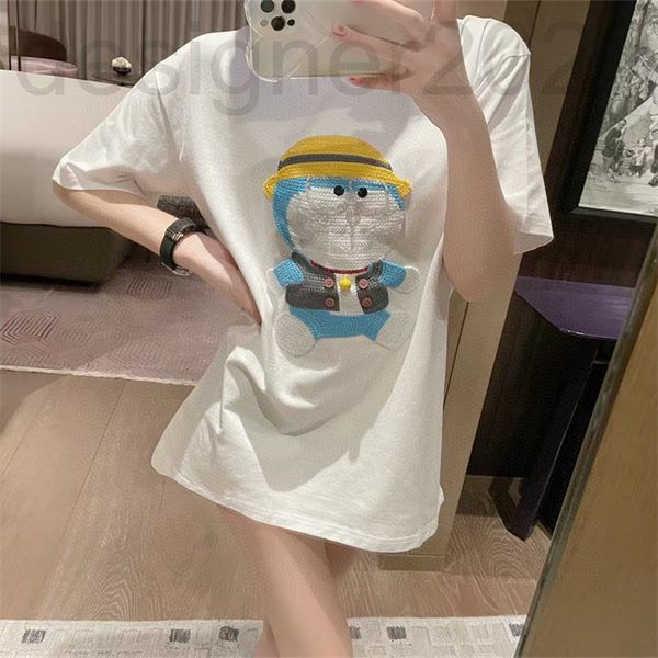 women's t-shirt designer european goods heavy industry robot cat korean version large loose thin cartoon short sleeve t-shirt female 8r, White
women's t-shirt designer european goods heavy industry robot cat korean version large loose thin cartoon short sleeve t-shirt female 8r, White