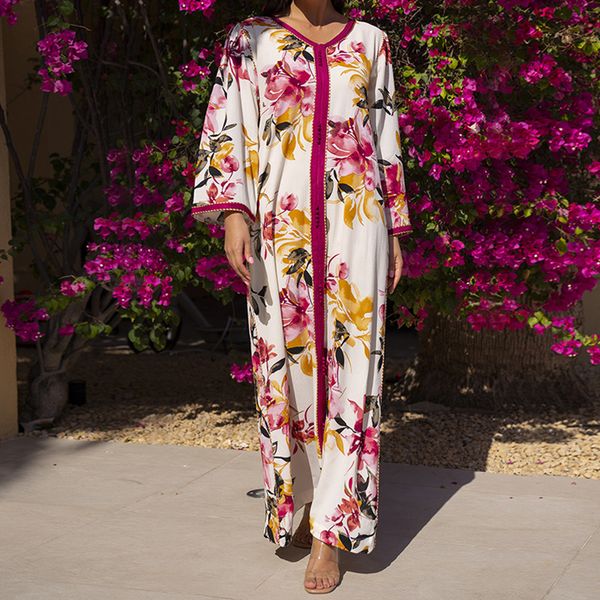 printed jalabiya long arabic dress braids moroccan kaftan islam loose muslim abaya women evening ramadan caftan dubai saudi robe, Red
printed jalabiya long arabic dress braids moroccan kaftan islam loose muslim abaya women evening ramadan caftan dubai saudi robe, Red