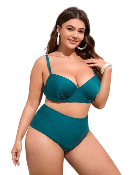 plus ruched push up bikini swimsuit c5wh#, White;black
plus ruched push up bikini swimsuit c5wh#, White;black