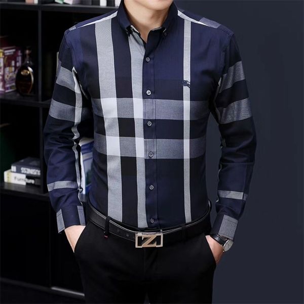 men's dress shirt luxury slim silk t-shirt long sleeve casual business clothing plaid brand 17 color s-4xl a24, White;black
men's dress shirt luxury slim silk t-shirt long sleeve casual business clothing plaid brand 17 color s-4xl a24, White;black