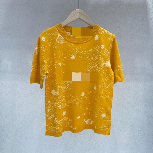 602 2022 milan runway spring summer brand same style sweater short sleeve crew neck yellow kint pullover womens mingmei, White;black
602 2022 milan runway spring summer brand same style sweater short sleeve crew neck yellow kint pullover womens mingmei, White;black