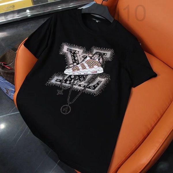 men's t-shirts designer short sleeved t-shirt men's summer european fashion brand shoes pattern printing drill large fashion gsd4, White;black
men's t-shirts designer short sleeved t-shirt men's summer european fashion brand shoes pattern printing drill large fashion gsd4, White;black