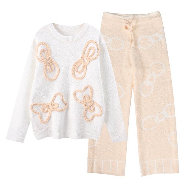 women's two piece pants pajamas female spring and autumn thickening girl ins wind keep warm soft sweet can be worn out, White
women's two piece pants pajamas female spring and autumn thickening girl ins wind keep warm soft sweet can be worn out, White
