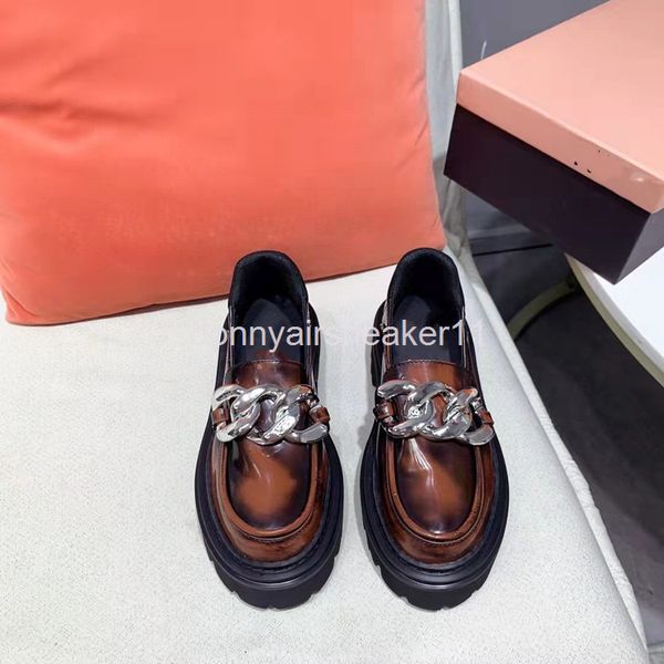 dress shoes high end spring leather chain british style small shoes thick bottom deep mouth cover foot women's single, Black
dress shoes high end spring leather chain british style small shoes thick bottom deep mouth cover foot women's single, Black