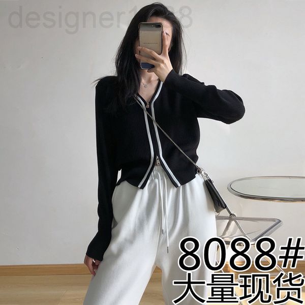 women's sweaters designer 8088# zipper v-neck color matching sweater cardigan short coat long sleeve t-shirt women's autumn slim f, White;black
women's sweaters designer 8088# zipper v-neck color matching sweater cardigan short coat long sleeve t-shirt women's autumn slim f, White;black
