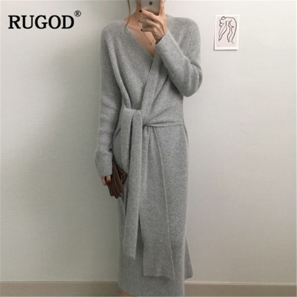 rugod korean belted long sweater dres solid casual soft warm cashmere dress female elegant v neck long sleeve vestido y200120, White;black
rugod korean belted long sweater dres solid casual soft warm cashmere dress female elegant v neck long sleeve vestido y200120, White;black