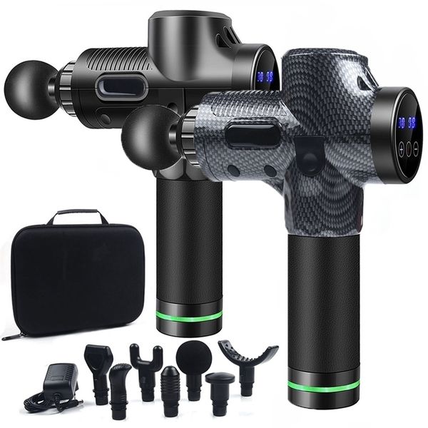 7 heads lcd touch 30 speed high frequency massage gun muscle relax body relaxation electric massager therapy 220620
7 heads lcd touch 30 speed high frequency massage gun muscle relax body relaxation electric massager therapy 220620