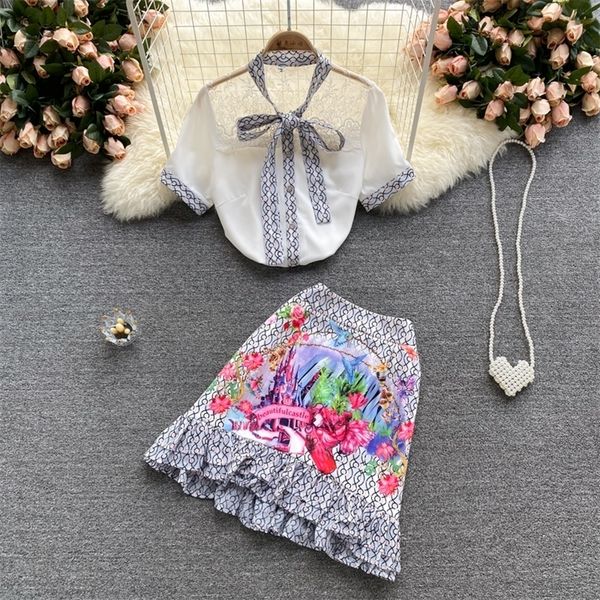 fashionable suit women's short-sleeved shirt design niche sense of contrast color stitching age-reducing skirt two-piece trend 220318, White
fashionable suit women's short-sleeved shirt design niche sense of contrast color stitching age-reducing skirt two-piece trend 220318, White
