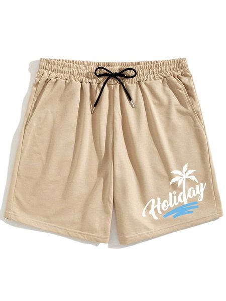 romwe guys letter graphic shorts j8al#, White;black