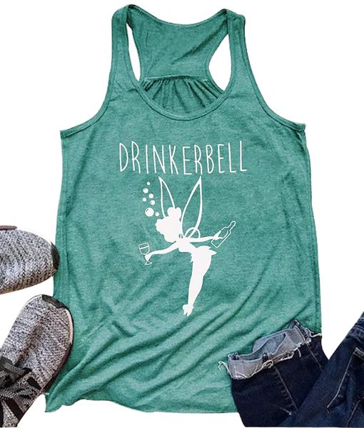 drinkerbell fairy tank women funny drinking shirt casual letter printed graphic tees g01b#, White
drinkerbell fairy tank women funny drinking shirt casual letter printed graphic tees g01b#, White