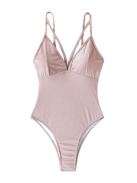 p.lain cut-out o.ne p.iece swimsuit s3ug#, White;black