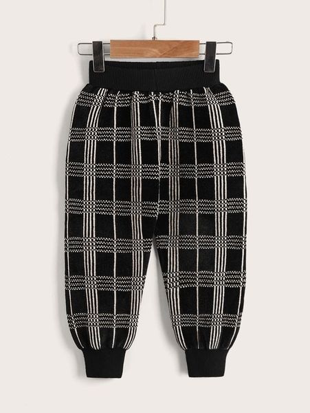 toddler boys plaid knit pants she