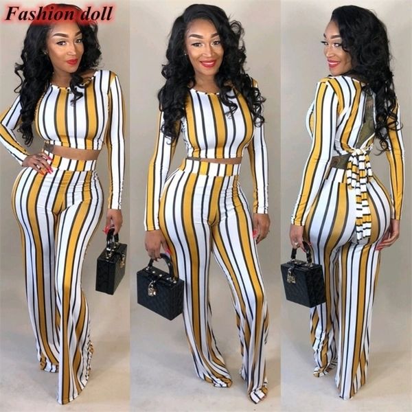 2 two piece set and pants autumn outfits tracksuit women long sleeve wide leg pants striped print ensemble femme y201128, White
2 two piece set and pants autumn outfits tracksuit women long sleeve wide leg pants striped print ensemble femme y201128, White