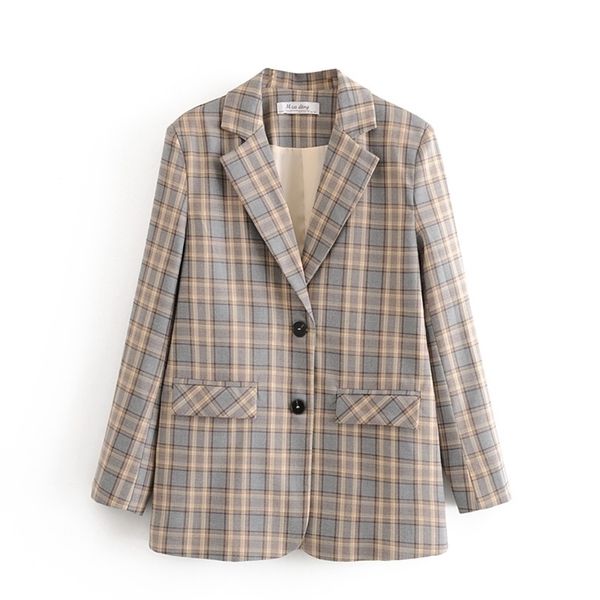 plaid women elegant blazer suits 2020 vintage ladies notched collar jackets casual female pockets blazers girls chic coats lj201021, White;black
plaid women elegant blazer suits 2020 vintage ladies notched collar jackets casual female pockets blazers girls chic coats lj201021, White;black