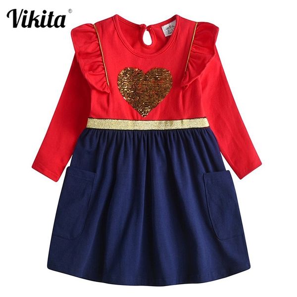 vikita children girls dresses heart applique kids dress long sleeve red dress christmas dress girl autumn winter sequins dresses 210329, Red;yellow
vikita children girls dresses heart applique kids dress long sleeve red dress christmas dress girl autumn winter sequins dresses 210329, Red;yellow