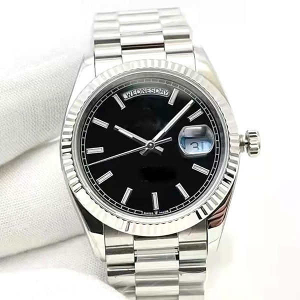 mens watch black dial 41mm datejust 2813 automatic movement full stainless steel waterproof luminous day date calendar watches, Slivery;brown
mens watch black dial 41mm datejust 2813 automatic movement full stainless steel waterproof luminous day date calendar watches, Slivery;brown