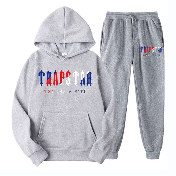 men's tracksuit trend hooded 2 pieces set hoodie sweatshirt sweatpants sportwear jogging outfit trapstar man clothing, Gray
men's tracksuit trend hooded 2 pieces set hoodie sweatshirt sweatpants sportwear jogging outfit trapstar man clothing, Gray