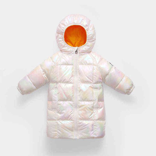2022 new colorful bright children's white duck down jacket medium length teenager boys and girls kids winter coat 90-140 t220729, Blue;gray 
2022 new colorful bright children's white duck down jacket medium length teenager boys and girls kids winter coat 90-140 t220729, Blue;gray