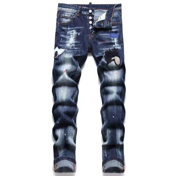 20ss men's jeans relaxed fitdesigner distressed ripped biker slim fit motorcycle bikers denim for men fashion mans black pants pour hom, Blue
20ss men's jeans relaxed fitdesigner distressed ripped biker slim fit motorcycle bikers denim for men fashion mans black pants pour hom, Blue