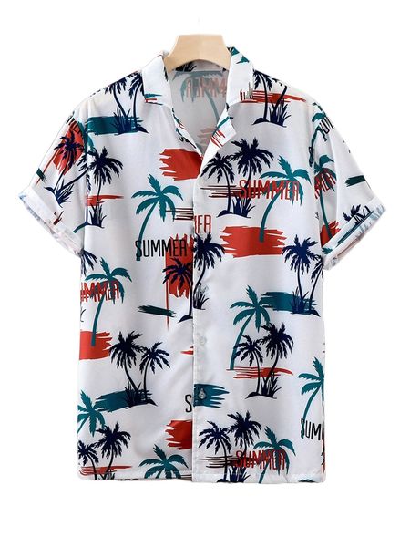 men coconut tree & letter graphic shirt w9bv#, White;black
men coconut tree & letter graphic shirt w9bv#, White;black