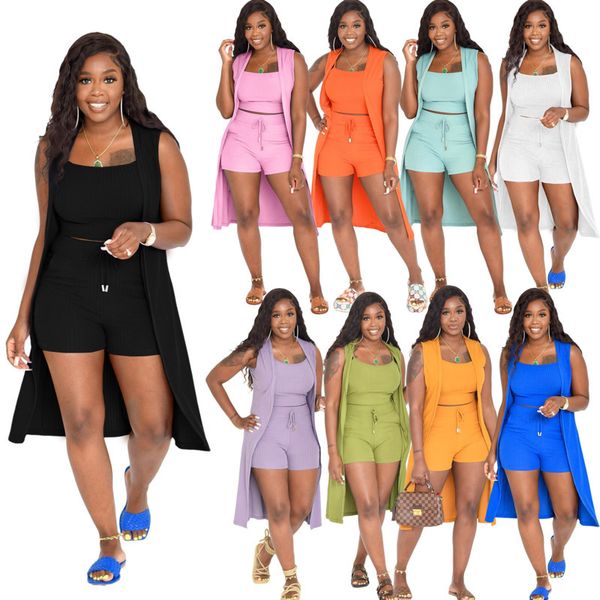womens three piece pants set summer casual clothings sling sleeveless cloak solid color commuter matching sets, White
womens three piece pants set summer casual clothings sling sleeveless cloak solid color commuter matching sets, White