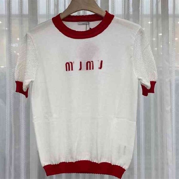 miu letter mesh short sleeve round neck t-shirt fashion youth sportswear women's summer 48ig, White
miu letter mesh short sleeve round neck t-shirt fashion youth sportswear women's summer 48ig, White