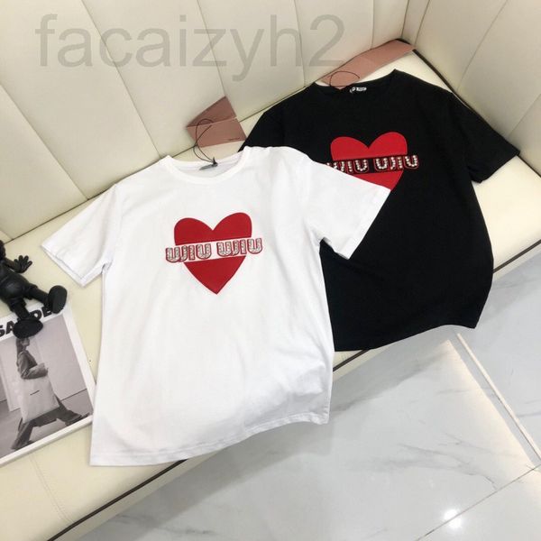 women's t-shirt designer chaopai 22 early spring new patchwork red love nail bead embroidered letter foreign style versatile short slee, White
women's t-shirt designer chaopai 22 early spring new patchwork red love nail bead embroidered letter foreign style versatile short slee, White