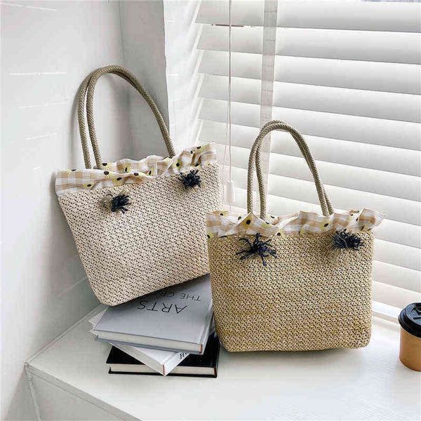 beach bags straw woven small bag women's rural style portable shoulder trend simple large capacity 220301
beach bags straw woven small bag women's rural style portable shoulder trend simple large capacity 220301