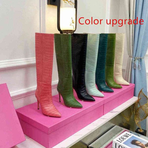 boots candy color crocodile leather knee high be toe 10 cm heels fashion thigh 35-44 size 220709, Black
boots candy color crocodile leather knee high be toe 10 cm heels fashion thigh 35-44 size 220709, Black
