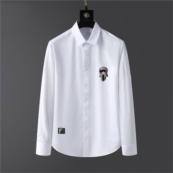 men's shoes luxurys designers dress shirt menswear fashion society black men solid color business casual long sleeve q027, White;black
men's shoes luxurys designers dress shirt menswear fashion society black men solid color business casual long sleeve q027, White;black