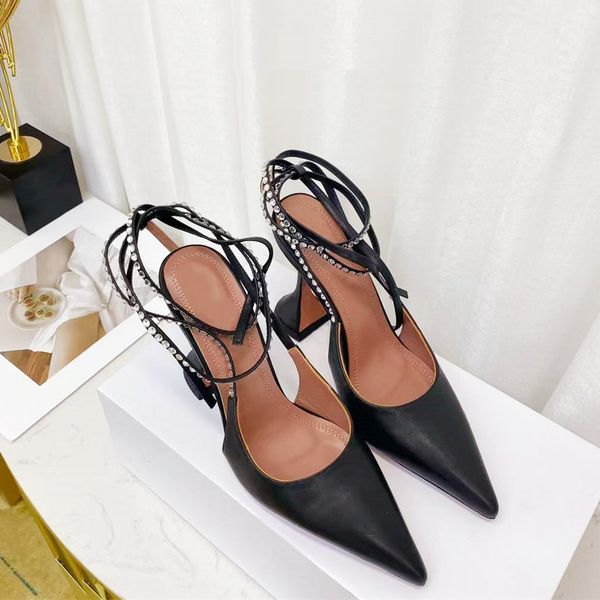 luxury designer women slides sandals level pure color leather ankle strap pointed toes high heels shoes fashion dancing party wedding elegan, Black
luxury designer women slides sandals level pure color leather ankle strap pointed toes high heels shoes fashion dancing party wedding elegan, Black