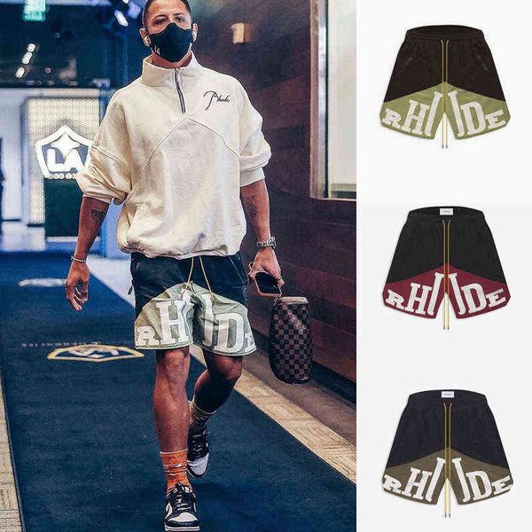 fashion brand designer shorts rhude large print with two-color drawstring trend casual street shorts zipper breathable capris, White;black
fashion brand designer shorts rhude large print with two-color drawstring trend casual street shorts zipper breathable capris, White;black