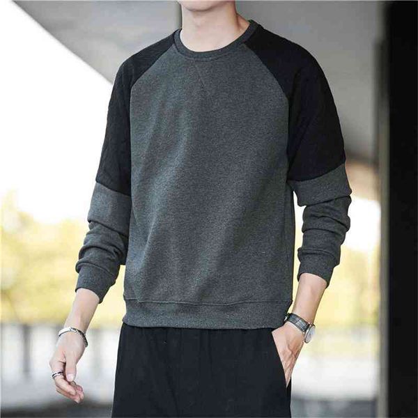 men's 2021 new autumn clothes spring long sleeve t-shirt men's color matching fashion round neck pullover bottomed shirt, Black
men's 2021 new autumn clothes spring long sleeve t-shirt men's color matching fashion round neck pullover bottomed shirt, Black