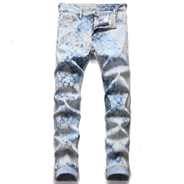 men's jeans men's small straight blue slim fit micro elastic printed jeans trend pants 3082 4v45
men's jeans men's small straight blue slim fit micro elastic printed jeans trend pants 3082 4v45
