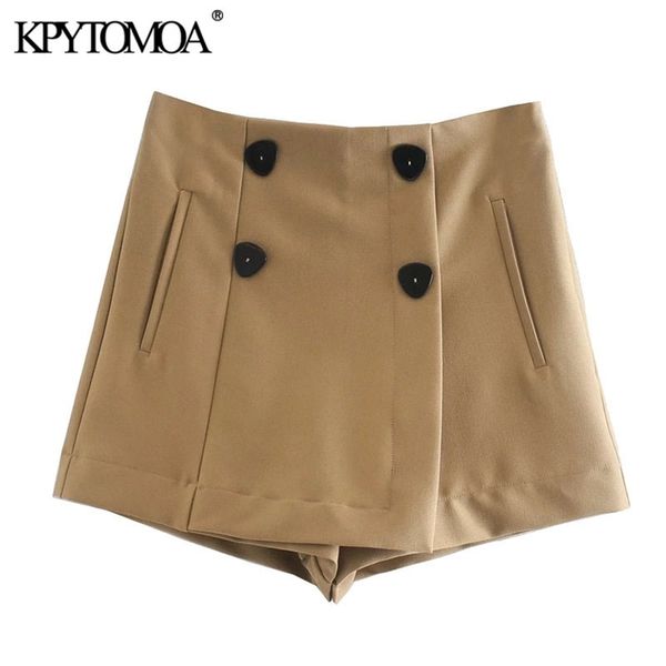 kpytomoa women chic fashion with double buttons shorts skirts vintage high waist side zipper female skort mujer 210301, White;black
kpytomoa women chic fashion with double buttons shorts skirts vintage high waist side zipper female skort mujer 210301, White;black