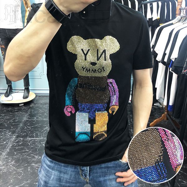 men's t-shirts designer 2022 summer new european mercerized cotton t-shirt fashion slim fit bear diamond couple short sleeve t-shirt me, White;black
men's t-shirts designer 2022 summer new european mercerized cotton t-shirt fashion slim fit bear diamond couple short sleeve t-shirt me, White;black