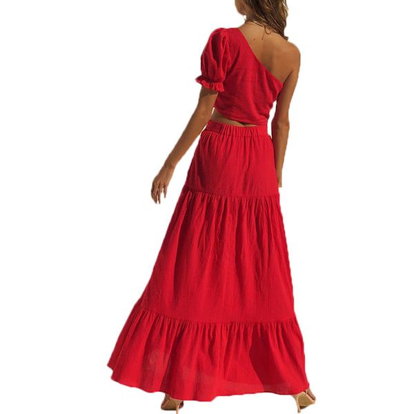 one-shoulder a-line mini beach chiffon casual dress 2 pieces sets feminine summer with split and lantern short sleeves, Black;gray
one-shoulder a-line mini beach chiffon casual dress 2 pieces sets feminine summer with split and lantern short sleeves, Black;gray