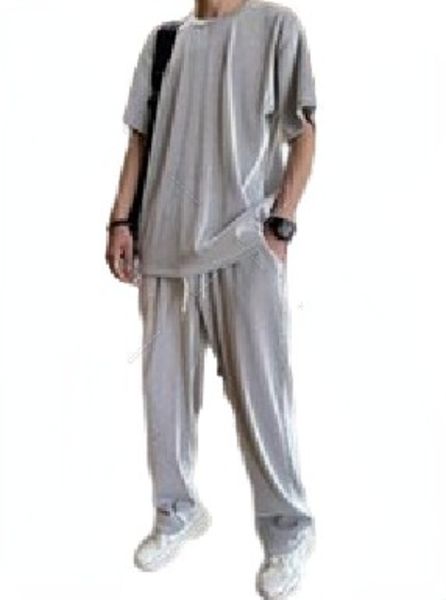 men's tracksuits ice silk casual suit male ins tide brand straight pleated sports pants summer thin section handsome drape mens clothin, Gray
men's tracksuits ice silk casual suit male ins tide brand straight pleated sports pants summer thin section handsome drape mens clothin, Gray