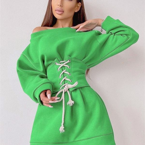 wannathis party dress with belt long sleeve mini women laceup casual fashion autumn winter lady elegant es 220607, Black;gray
wannathis party dress with belt long sleeve mini women laceup casual fashion autumn winter lady elegant es 220607, Black;gray